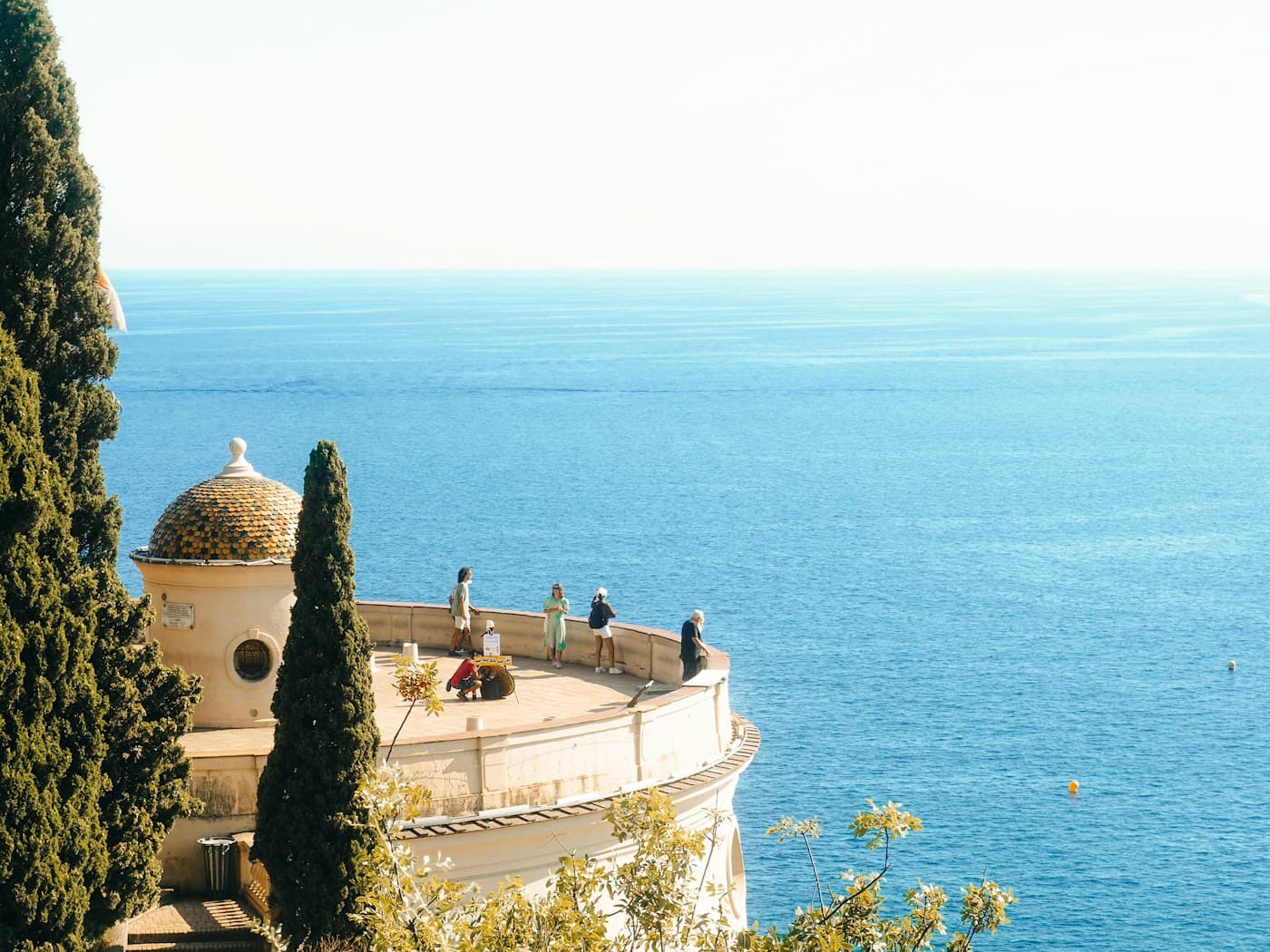Terrasse de villa avec vue sur la Méditerranée, Monaco